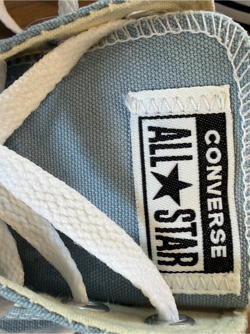 Converse Low Top Sneakers in Light Blue and White - Picture 9 of 9